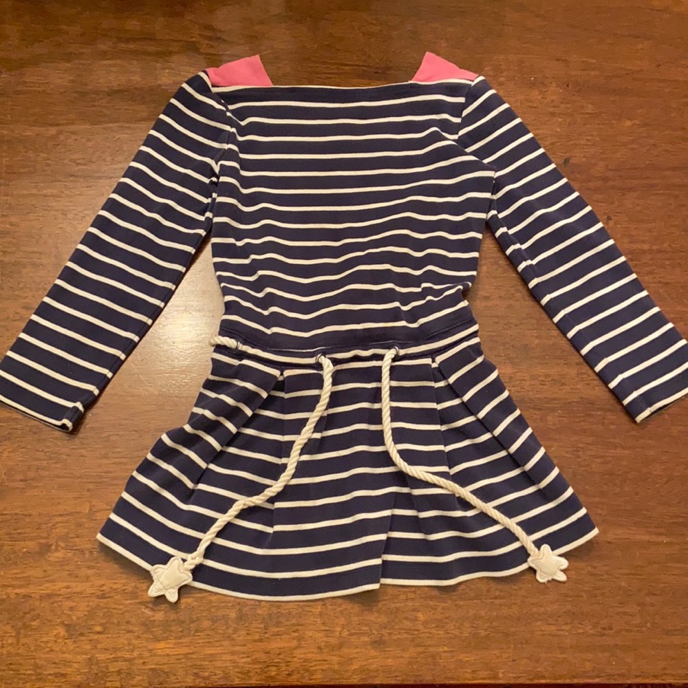 Lilly Pulitzer striped cotton dress size 5 navy blue/white/pink